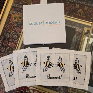 August Morgan by Kate Hersch Linen Cocktail Napkins - Set of Four (4)
